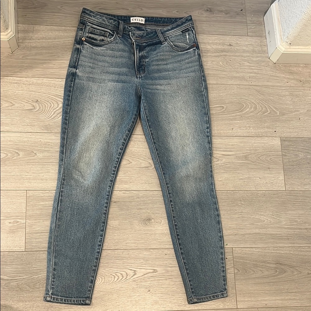 Cello crossover straight leg jeans